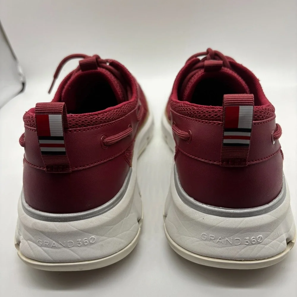 Cole Haan 4.Zerøgrand Regatta C35976 Mens US 11M Boat Shoes Red Lace Up Sneakers